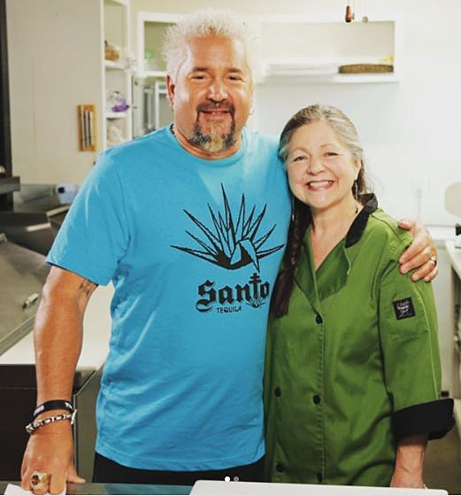 Joy Templeton from Chehalis WA with Guy Fieri on Diners Drive-ins and Dives